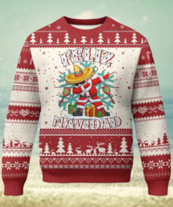 Mexico Xmas Ugly Christmas Sweater Feliz Navidad Dabbing Spanish Sombrero