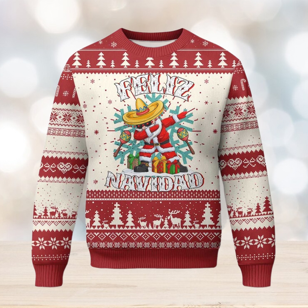 Mexico Xmas Ugly Christmas Sweater Feliz Navidad Dabbing Spanish Sombrero Mexico Xmas Ugly Christmas Sweater Feliz Navidad Dabbing Spanish Sombrero