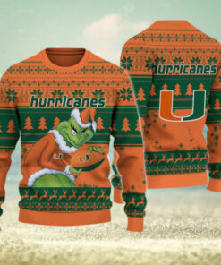 Miami Hurricanes Grinch Ugly Christmas Sweater