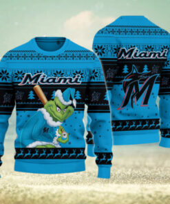 Miami Marlins Grinch Christmas Ugly Sweater