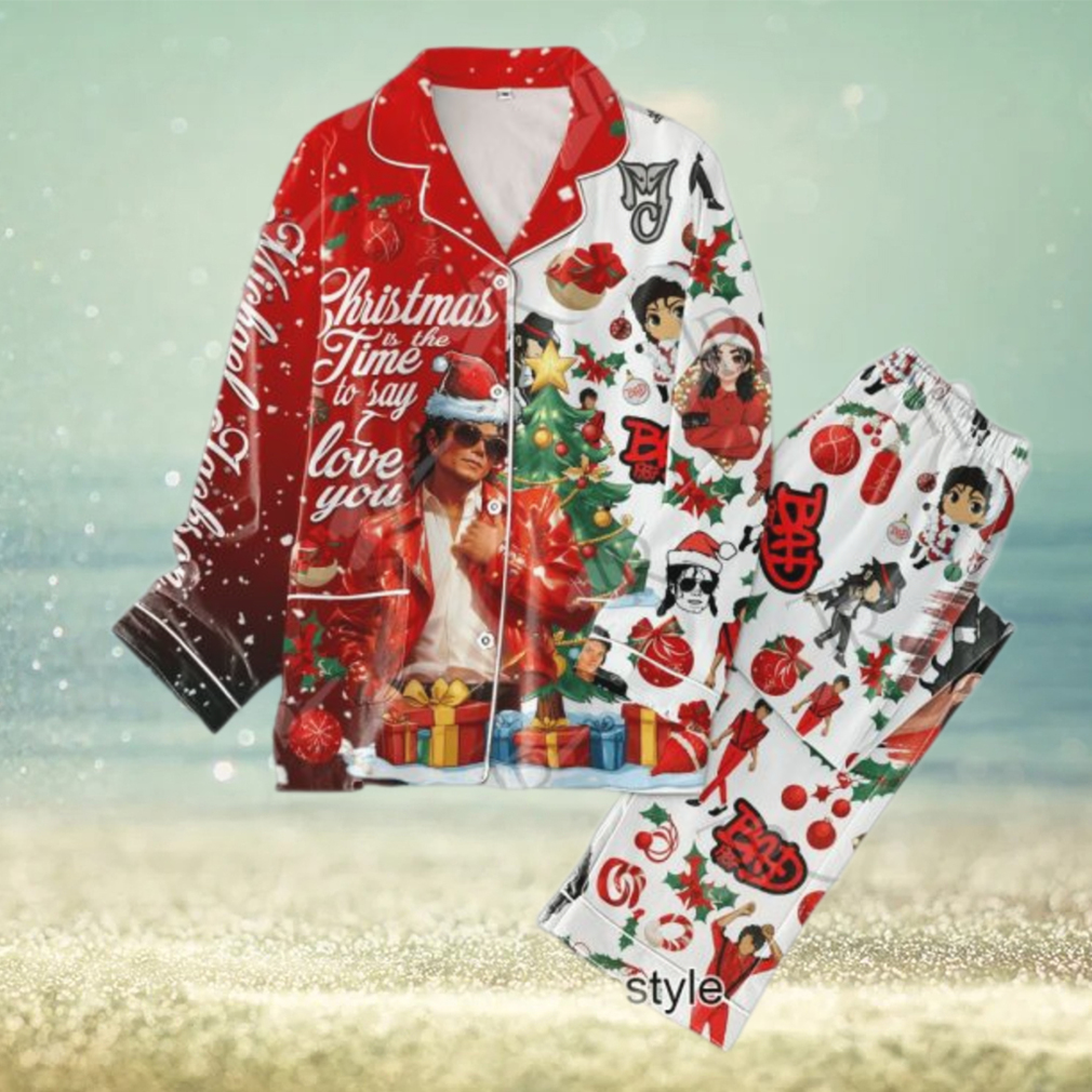 Michael Jackson Christmas Is The Time To Say Love You Pajamas Set Michael Jackson Christmas Is The Time To Say Love You Pajamas Set