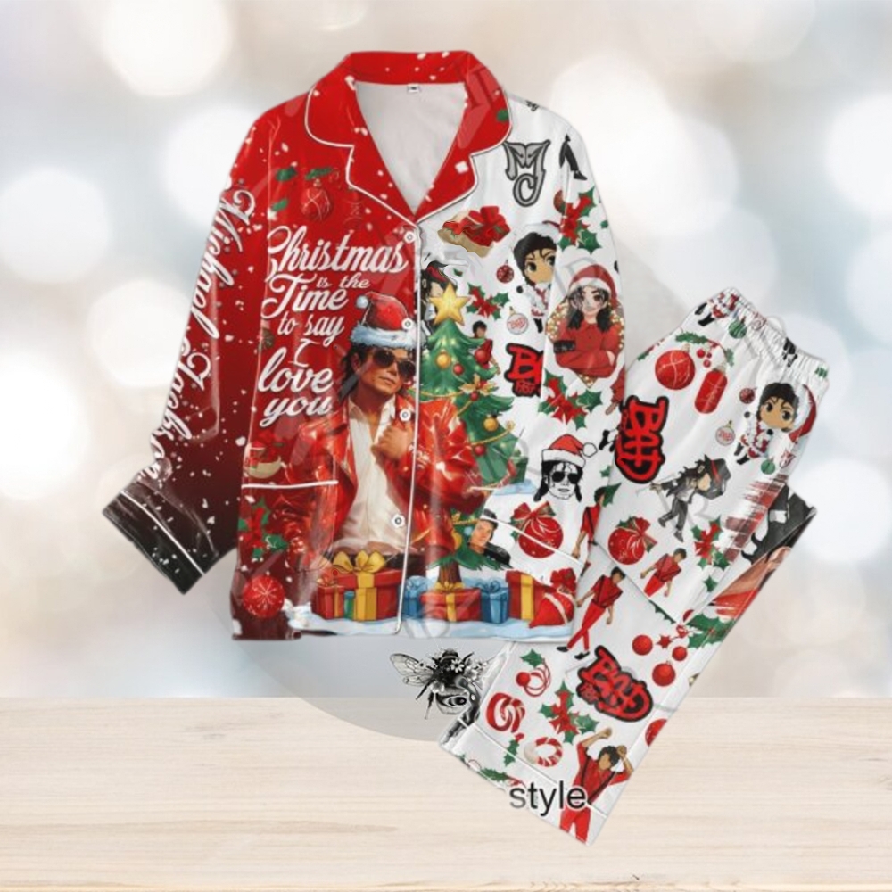 Michael Jackson Christmas Is The Time To Say Love You Pajamas Set Michael Jackson Christmas Is The Time To Say Love You Pajamas Set