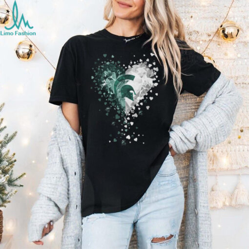 Michigan State Spartans Crystal Heart Shirt