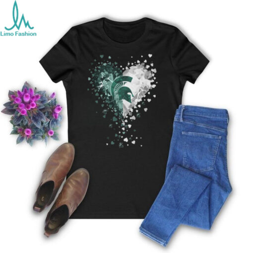 Michigan State Spartans Crystal Heart Shirt