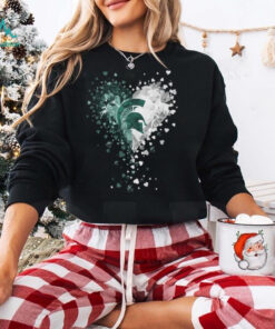 Michigan State Spartans Crystal Heart Shirt