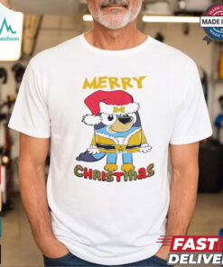 Michigan Wolverines Bluey Merry Christmas 2024 Shirt