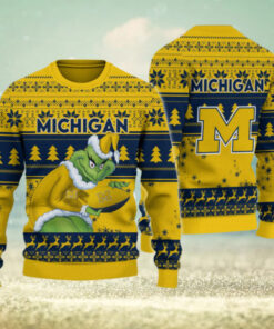 Michigan Wolverines Grinch Ugly Christmas Sweater