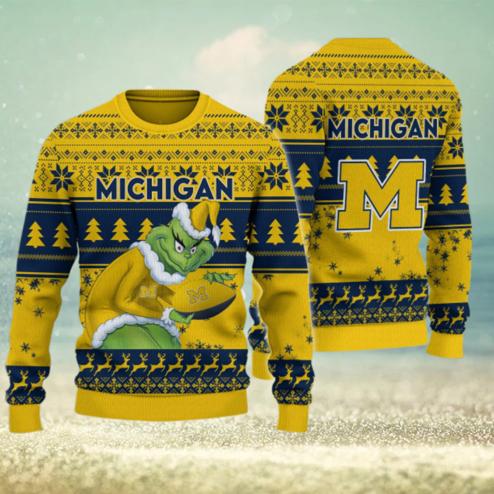 Michigan Wolverines Grinch Ugly Christmas Sweater Michigan Wolverines Grinch Ugly Christmas Sweater