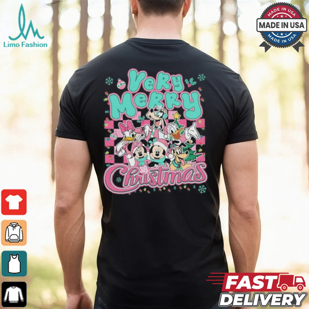Mickey And Friends Pink Christmas Shirt Mickey And Friends Pink Christmas Shirt