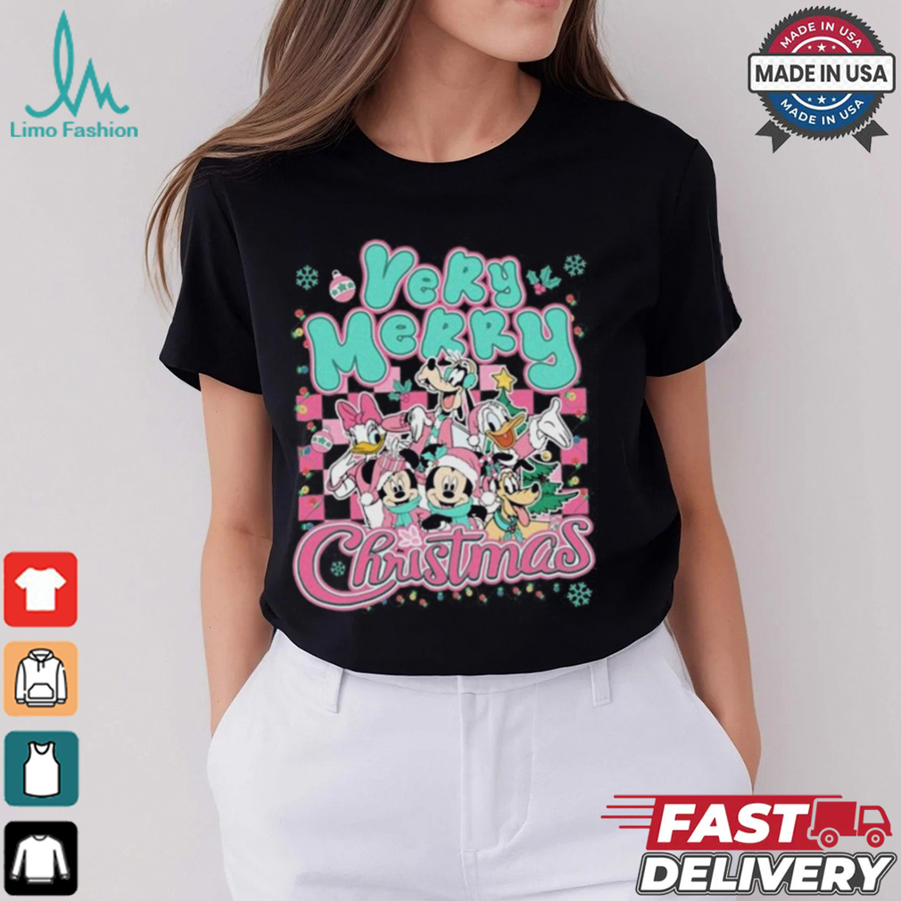 Mickey And Friends Pink Christmas Shirt Mickey And Friends Pink Christmas Shirt