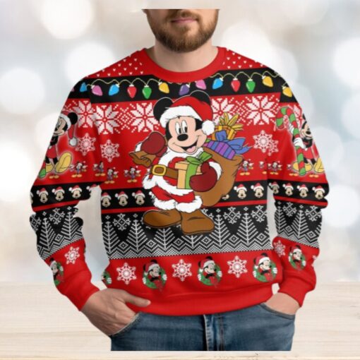 Mickey Christmas Ugly Sweater, Disney Mouse Very Merry Xmas Sweater