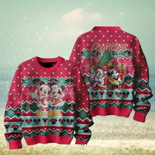 Mickey Mouse Christmas On Main Street Ugly Sweater