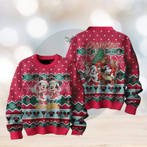 Mickey Mouse Christmas On Main Street Ugly Sweater