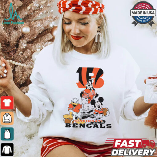 Mickey, Pluto, Donald Cincinnati Bengals Unisex T Shirt