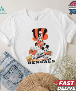 Mickey, Pluto, Donald Cincinnati Bengals Unisex T Shirt