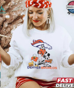 Mickey, Pluto, Donald Denver Broncos Unisex T Shirt