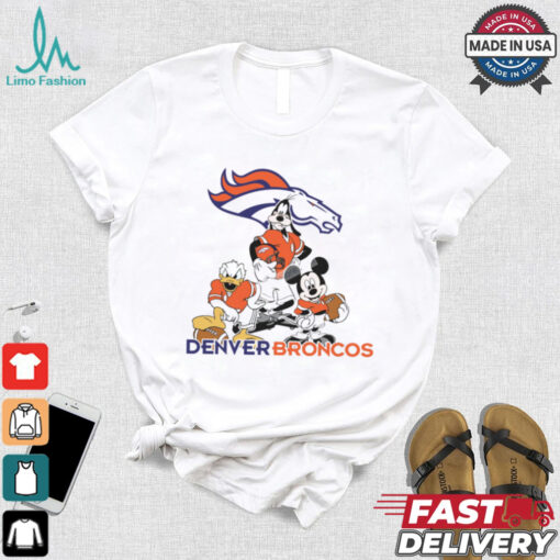 Mickey, Pluto, Donald Denver Broncos Unisex T Shirt