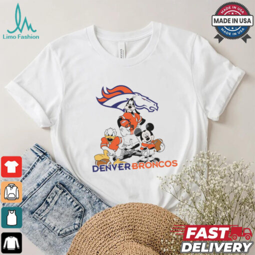 Mickey, Pluto, Donald Denver Broncos Unisex T Shirt