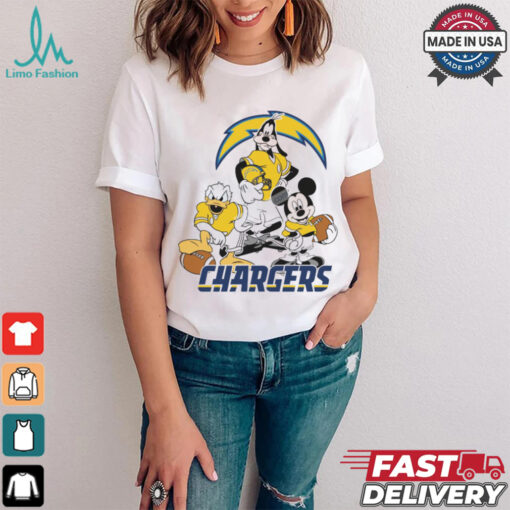 Mickey, Pluto, Donald Los Angeles Chargers Unisex T Shirt