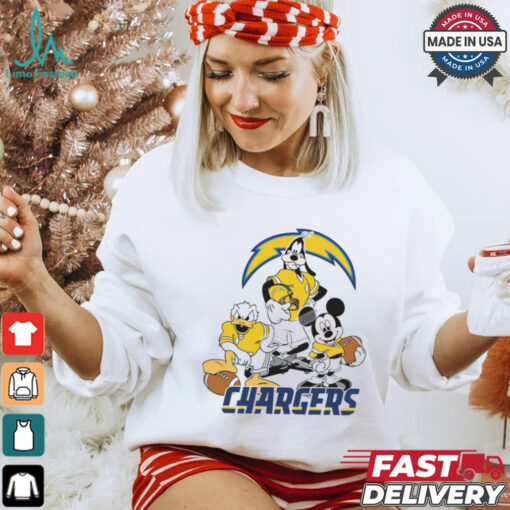 Mickey, Pluto, Donald Los Angeles Chargers Unisex T Shirt