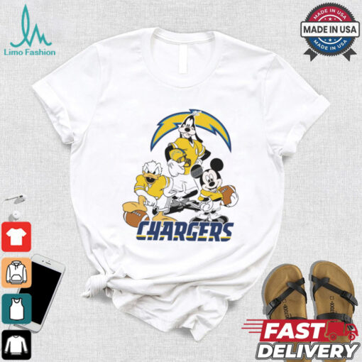 Mickey, Pluto, Donald Los Angeles Chargers Unisex T Shirt