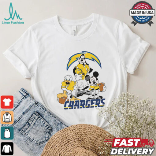 Mickey, Pluto, Donald Los Angeles Chargers Unisex T Shirt