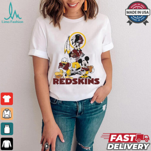 Mickey, Pluto, Donald Washington Redskins Unisex T Shirt