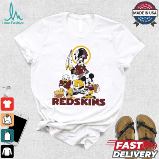 Mickey, Pluto, Donald Washington Redskins Unisex T Shirt
