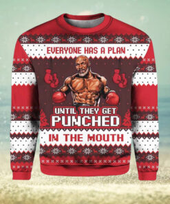 Mike Tyson Everyone Has A Plan Until They Get Punched in the Mouth Ugly Christmas Sweater
