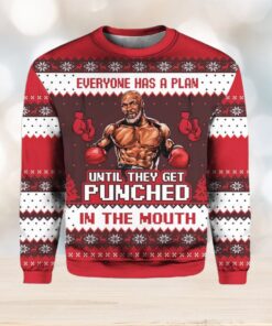 Mike Tyson Everyone Has A Plan Until They Get Punched in the Mouth Ugly Christmas Sweater