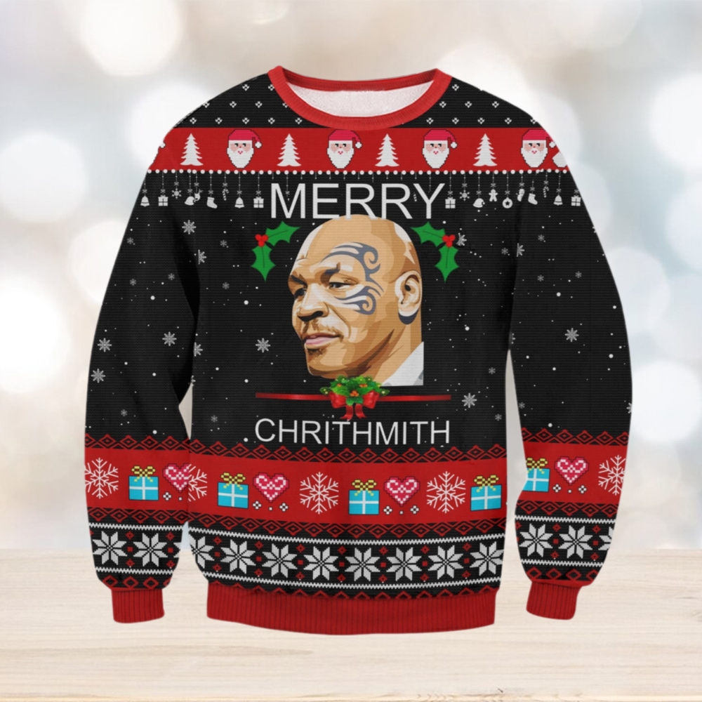 Mike Tyson Merry Chrithmith Ugly Sweater Mike Tyson Merry Chrithmith Ugly Sweater