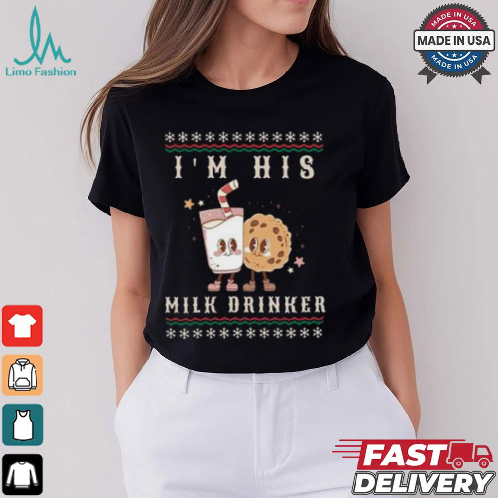 Milk Drinker Cookie Eater Matching Christmas Couple Shirts Milk Drinker Cookie Eater Matching Christmas Couple Shirts