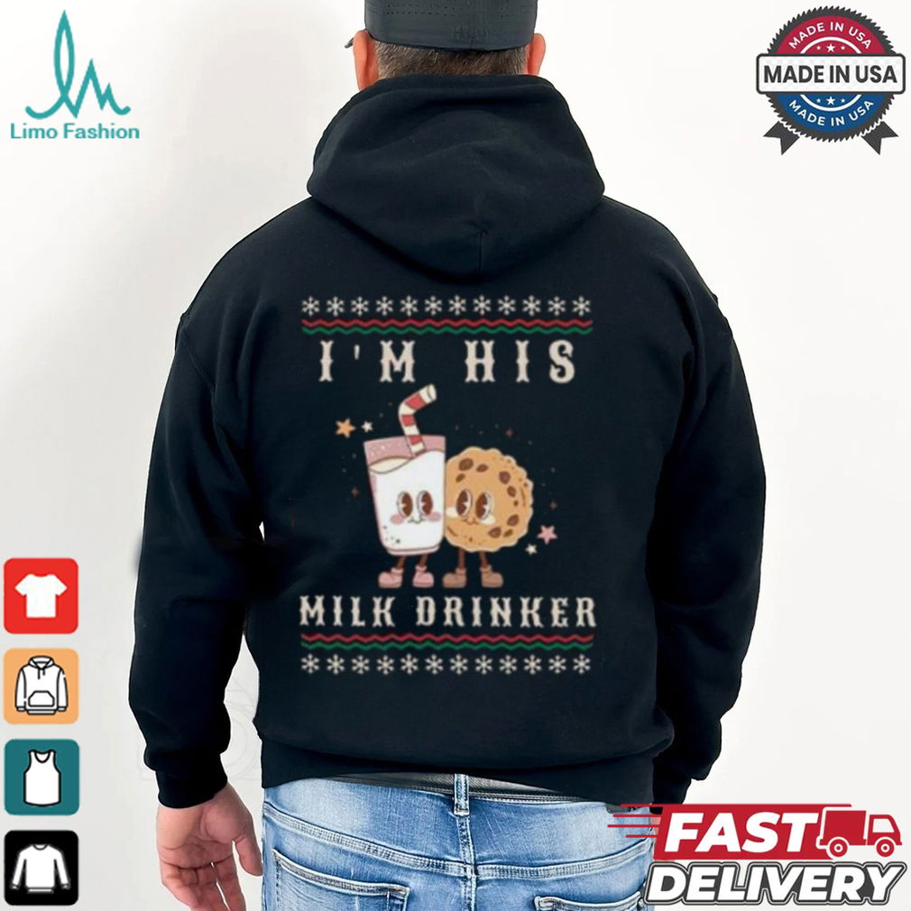 Milk Drinker Cookie Eater Matching Christmas Couple Shirts Milk Drinker Cookie Eater Matching Christmas Couple Shirts