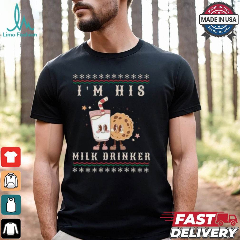 Milk Drinker Cookie Eater Matching Christmas Couple Shirts Milk Drinker Cookie Eater Matching Christmas Couple Shirts