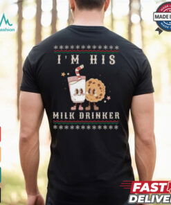 Milk Drinker Cookie Eater Matching Christmas Couple Shirts