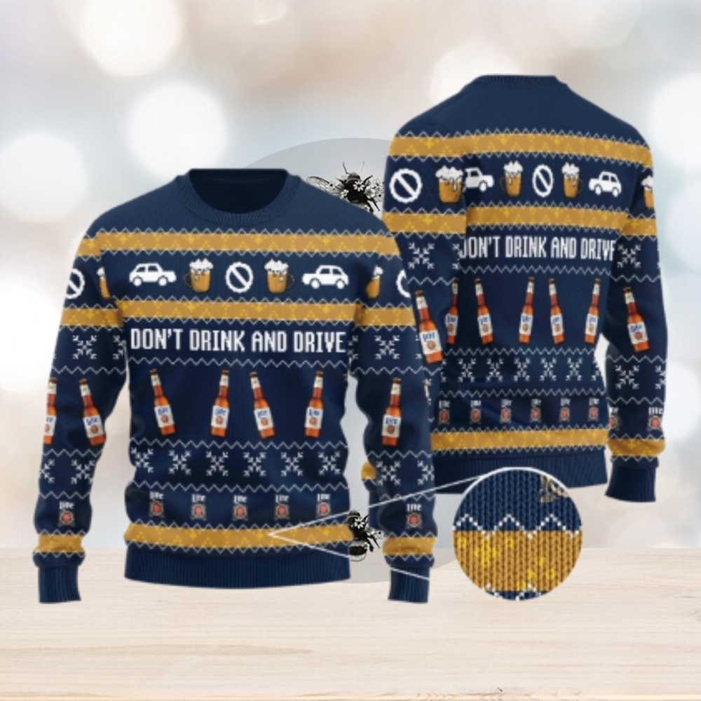 Miller Lite Don’t Drink And Drive Ugly Sweater Miller Lite Don’t Drink And Drive Ugly Sweater