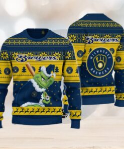 Milwaukee Brewers Grinch Christmas Ugly Sweater