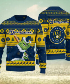 Milwaukee Brewers Grinch Christmas Ugly Sweater