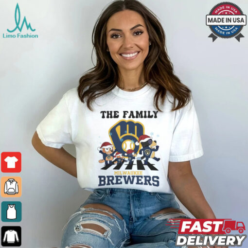Milwaukee Brewers X Family Bluey Merry Christmas 2024 Shirt