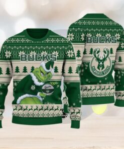 Milwaukee Bucks Grinch Christmas Ugly Sweater