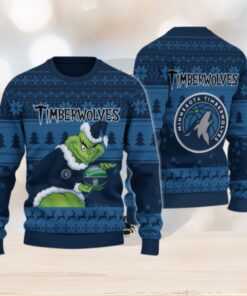 Minnesota Timberwolves Grinch Christmas Ugly Sweater
