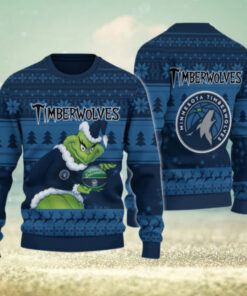 Minnesota Timberwolves Grinch Christmas Ugly Sweater