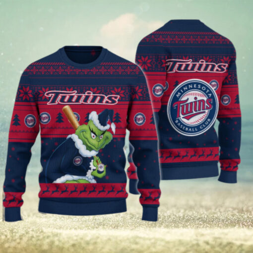 Minnesota Twins Grinch Christmas Ugly Sweater