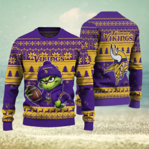 Minnesota Vikings The Grinch Ugly Christmas Sweater NFL Xmas Gift