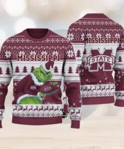 Mississippi State Bulldogs Grinch Ugly Christmas Sweater