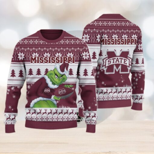 Mississippi State Bulldogs Grinch Ugly Christmas Sweater