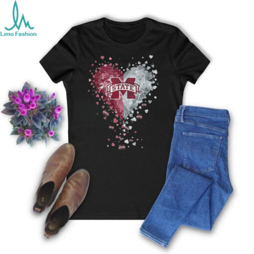 Mississippi State Crystal Heart Shirt