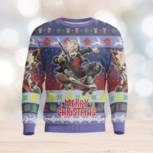 My Hero Academia Bakugou Explosive Bakugo Ugly Christmas Sweater