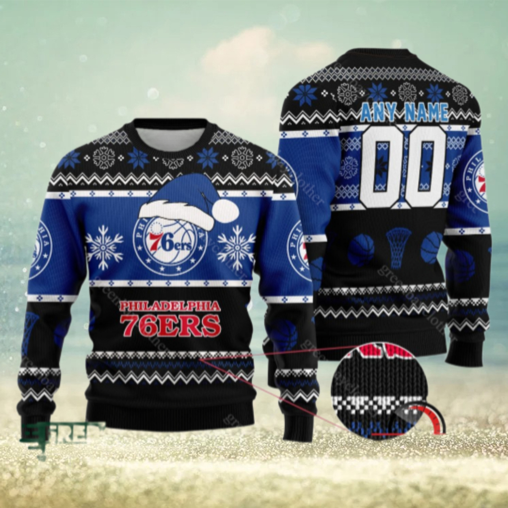 NBA Philadelphia 76ers Personalized Christmas Ugly Sweater