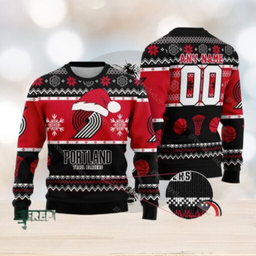 NBA Portland Trail Blazers Personalized Christmas Ugly Sweater